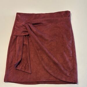 Altar'd State Rich Maroon Mini Skirt